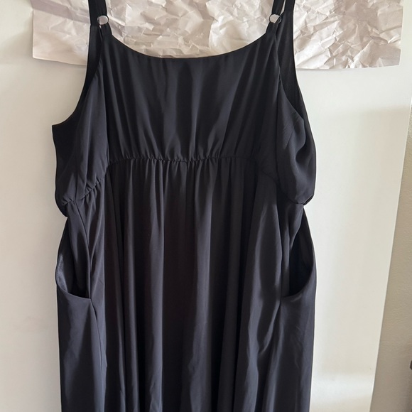 Torrid Chiffon Black midi Dress Sz2 - Picture 7 of 7